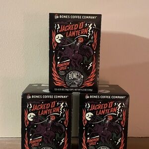 Bones Coffee Company Jacked O' Lantern Pumpkin Spice Coffee - 3 boxes